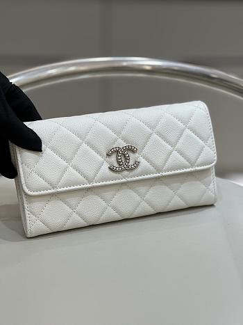 Colestore Chanel 23A Wallet White 19-3-10cm