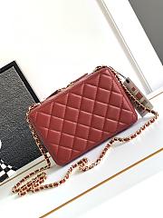 Colestore Chanel Camera Bag Lambskin & Gold-Tone Metal Red 11.5 × 16 × 6 cm - 4