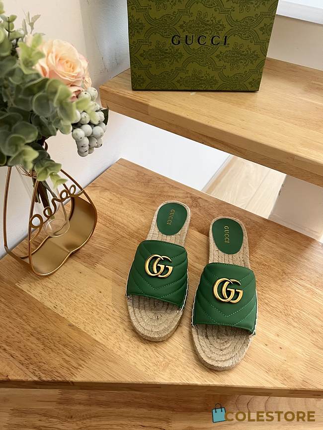 	 Colestore Gucci Slipper Green - 1