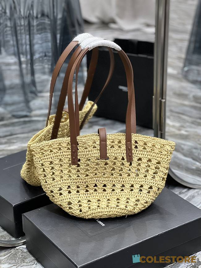 	 Colestore YSL Panier Tote Bag Medium Beige Size 44×20×21cm - 1