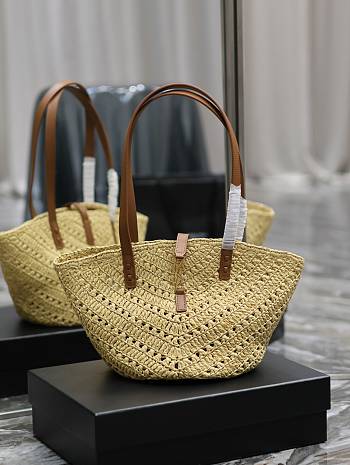 	 Colestore YSL Panier Tote Bag Medium Beige Size 38×20×21cm