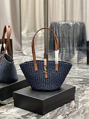 	 Colestore YSL Panier Tote Bag Medium Blue Size 44×20×21cm - 1