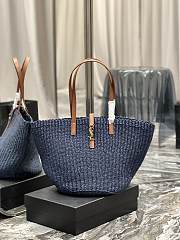 	 Colestore YSL Panier Tote Bag Large Blue Size 55×31×28cm - 1