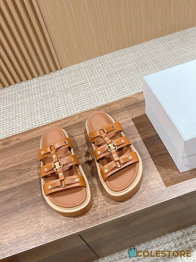 	 Colestore Celine Slipper Brown Size 35-40 - 1