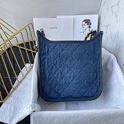 	 Colestore Chanel Hobo Denim Blue Size 24 × 22 × 6 cm - 5