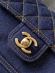 Colestore Chanel 23s Denim Flap Small Size Blue Size 19x13x5cm - 3