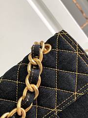 	 Colestore Chanel 23s Denim Flap Small Size Black Size 19x13x5cm - 2