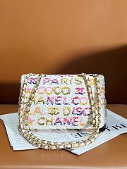 Chanel Sequins & Gold-Tone Metal White, Yellow, Pink & Blue - 3