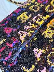 	 Chanel Sequins & Gold-Tone Metal Black, Yellow, Pink & Blue - 4