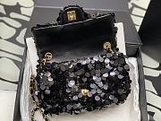 	 Colestore Chanel Black Sequin Bag Size 20cm - 4