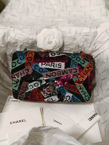 Chanel Sequins & Ruthenium-Finish Metal Multicolour