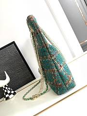 Colestore Chanel Tote Bag Tweed Green - 5