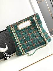Colestore Chanel Tote Bag Tweed Green - 2