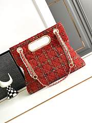 Colestore Chanel Tote Bag Tweed Red - 2