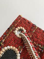 Colestore Chanel Tote Bag Tweed Red - 4