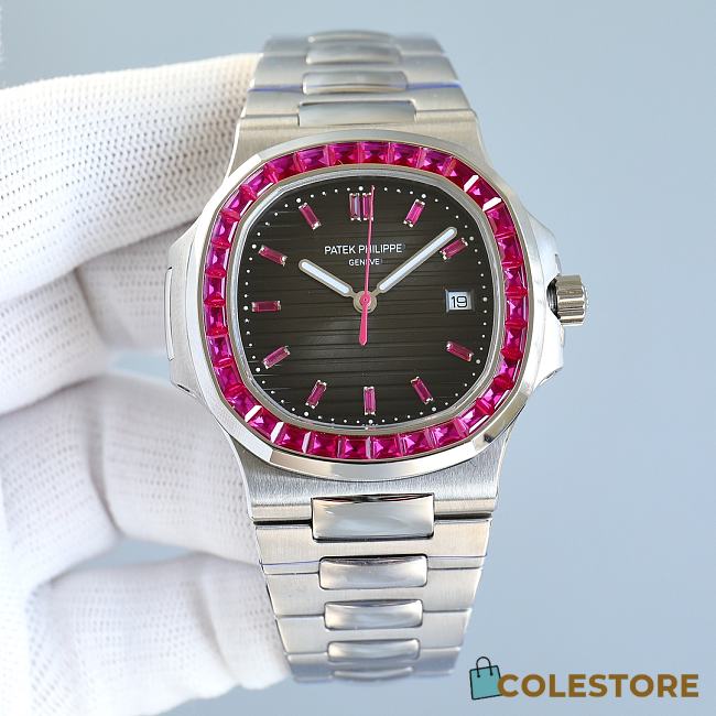 	 Colestore Patek Philippe Watch Silver Ruby - 1