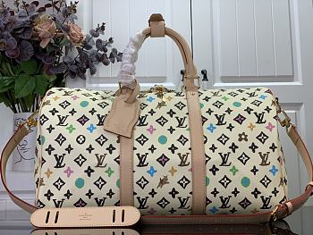 	 Colestore Louis Vuitton Keepall Bandoulière Beige M25233 45 Size 45 x 27 x 20cm