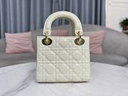 Colestore Dior Lady White Patent Gold Hardware Size 17x15x7cm - 6