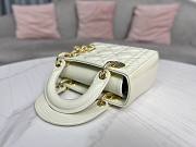 Colestore Dior Lady White Patent Gold Hardware Size 17x15x7cm - 5