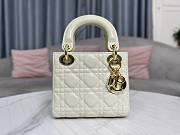 Colestore Dior Lady White Patent Gold Hardware Size 17x15x7cm - 4