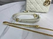 Colestore Dior Lady White Patent Gold Hardware Size 17x15x7cm - 3
