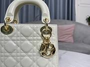 Colestore Dior Lady White Patent Gold Hardware Size 17x15x7cm - 2