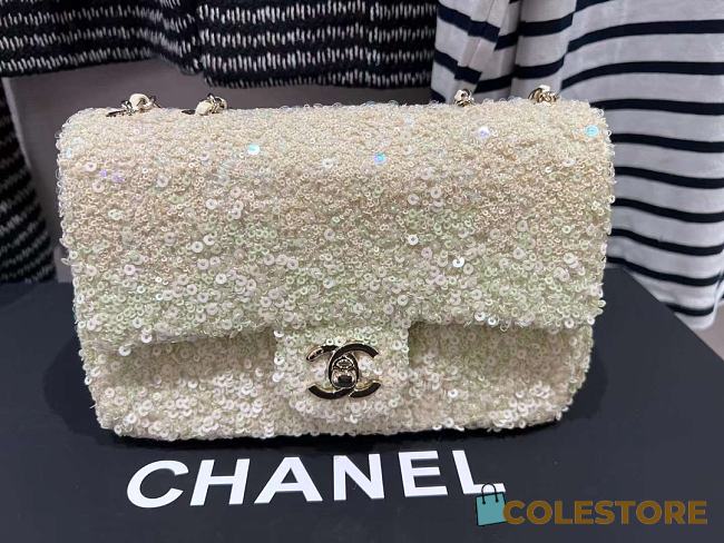 Colestore Chanel 23CF Bling Bling White Size 15*20*7cm - 1
