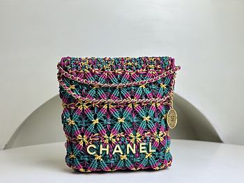 Colestore Chanel 22 Mini Handbag Pink Size 20x19x6cm