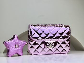 Colestore Chanel Mini Flap Bag & Star Coin Calfskin Purple