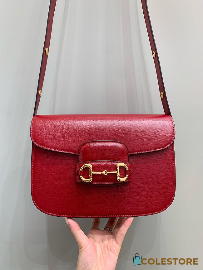 	 Colestore Gucci Horsebit 1955 Shoulder Bag Womens Red  - 1