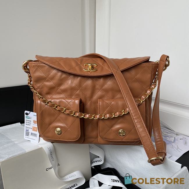 Colestore Chanel Hobo Calfskin Camel 21.5×30×5cm - 1