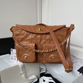 Colestore Chanel Hobo Calfskin Camel 21.5×30×5cm
