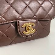 Colestore Chanel Vintage Mini Brown Bag Size 18cm - 2