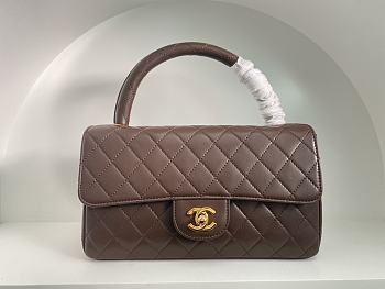 	 Colestore Chanel Vintage Brown Bag Size 25cm