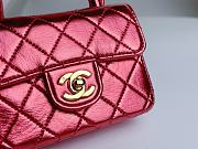 	 Colestore Chanel Vintage Mini Red Bag Size 18cm - 5