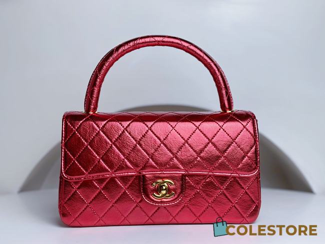 	 Colestore Chanel Vintage Red Bag Size 25cm - 1