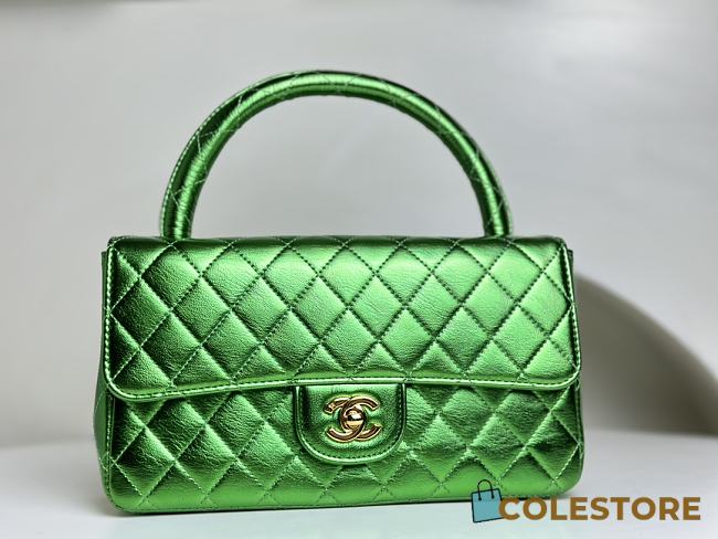 	 Colestore Chanel Vintage Green Bag Size 25cm - 1