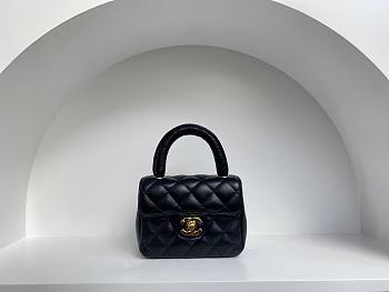 	 Colestore Chanel Vintage Black Mini Bag Size 18cm