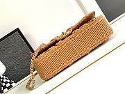 	 Colestore Chanel Mini Flap Raffia Camel Bag Size 15.5 × 25 × 6 cm  - 4