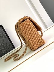 	 Colestore Chanel Mini Flap Raffia Camel Bag Size 15.5 × 25 × 6 cm  - 3