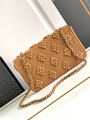 	 Colestore Chanel Mini Flap Raffia Camel Bag Size 15.5 × 25 × 6 cm  - 2