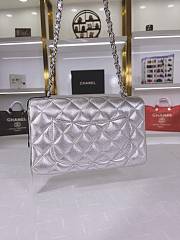 	 Colestore Chanel CF Classic Silver Calfskin Size 13.5×20×6.5cm - 2