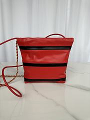 	 Colestore Chanel 22 Small Bag Calfskin Black And Red 20 × 19 × 6 cm - 2