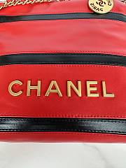 	 Colestore Chanel 22 Small Bag Calfskin Black And Red 20 × 19 × 6 cm - 3