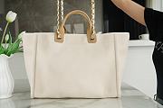 Colestore Chanel Large Shopping Bag Beige Pearl Size 30*39*22cm - 6