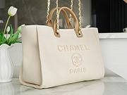 Colestore Chanel Large Shopping Bag Beige Pearl Size 30*39*22cm - 4