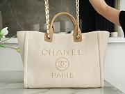 Colestore Chanel Large Shopping Bag Beige Pearl Size 30*39*22cm - 3