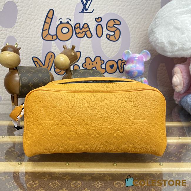 	 Colestore Louis Vuitton Dopp Kit Toilet Pouch Yellow 28*15*16.5cm - 1