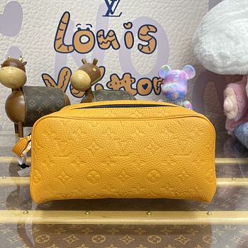 	 Colestore Louis Vuitton Dopp Kit Toilet Pouch Yellow 28*15*16.5cm