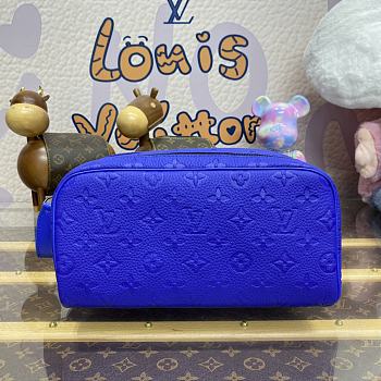 	 Colestore Louis Vuitton Dopp Kit Toilet Pouch Blue 28*15*16.5cm